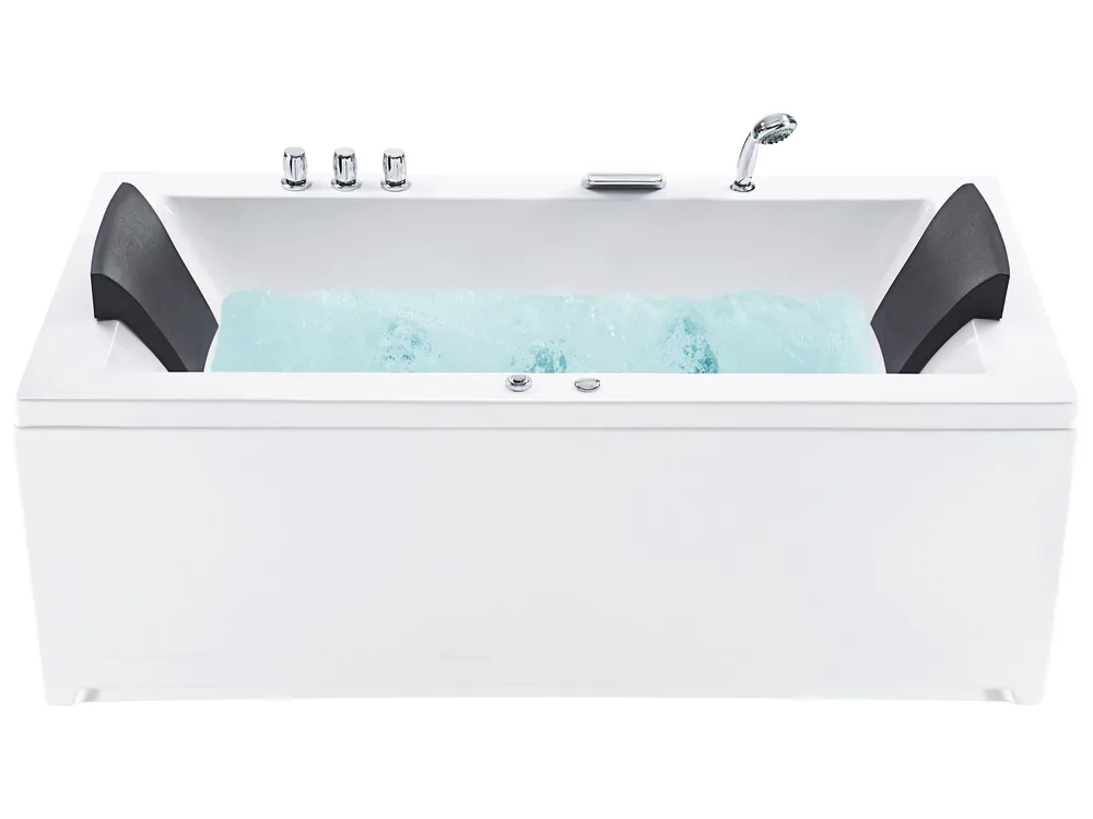 Corner Hot Tub with LED VARADERO 1830 x 900 mm White Right Hand
