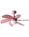 Ceiling Fan with Light LOGAR with Remote LED Pink