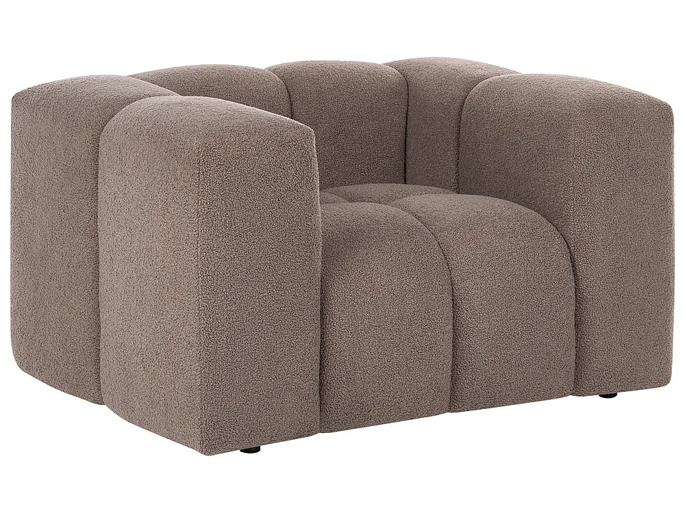 Living Room Set 5 Seater ANTOLA Boucle Taupe_1161704