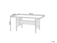 Stół ogrodowy VITERBO 145 cm 80 cm Szkło Jasnoszary_862756