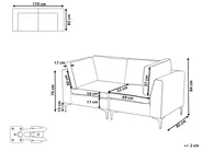 Modular Sofa 2 Seater EVJA Velvet Green_1068513