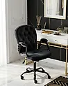 Desk Chair PRINCESS Velvet Black