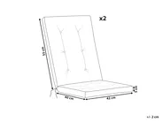 Zestaw 2 poduszek siedziskowych/oparciowych MAUI PREMIUM Czerwony_988897