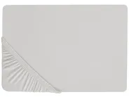 Prześcieradło z gumką JANBU 140 x 200 cm Bawełna Jasnoszary_845184