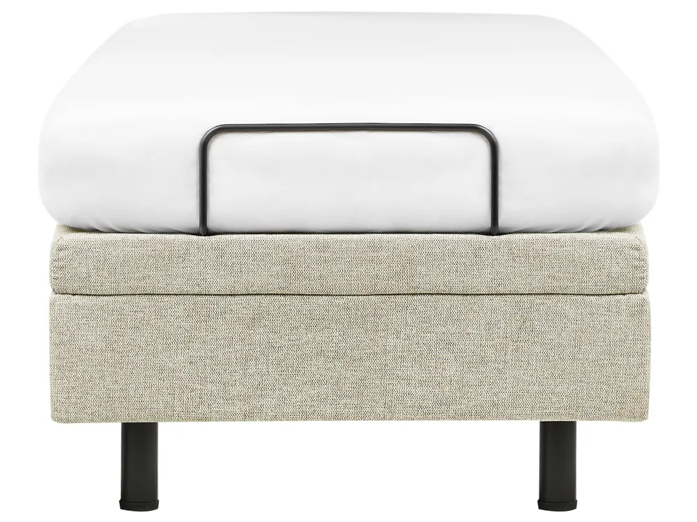 Adjustable Bed without Headboard Fabric DUKE II 80 x 200 cm (EU Small Single) Beige_988179