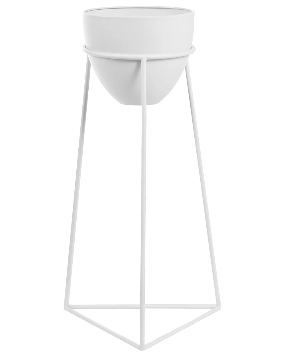 Donica na nóżkach LIPARIS 30 cm Metal Biały_1117169