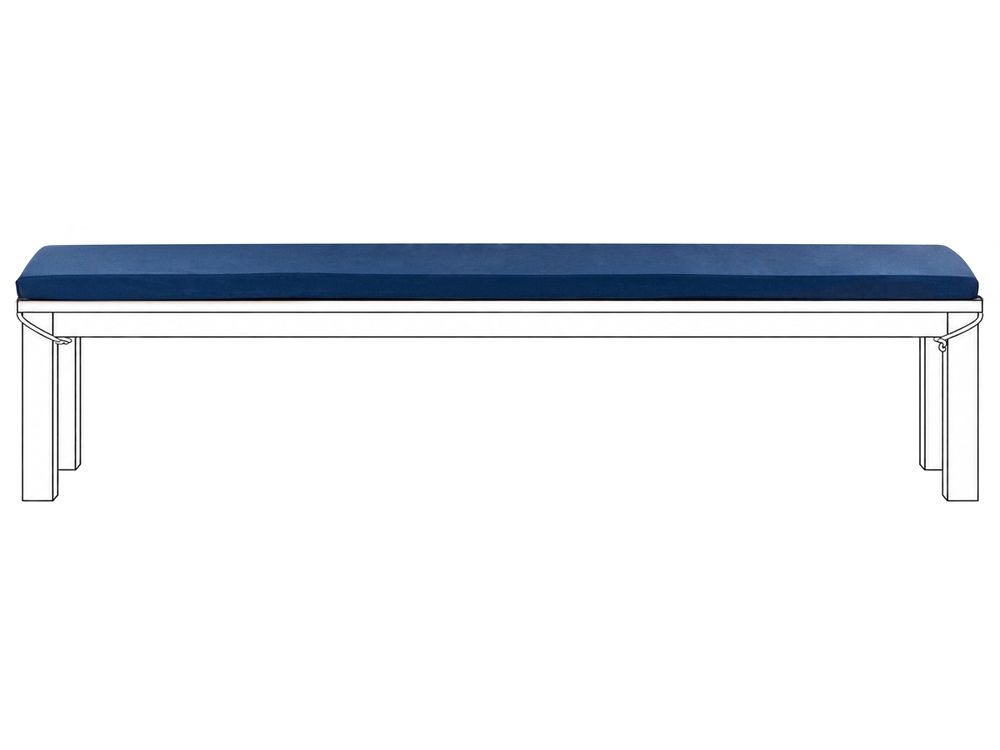 Cuscino per sedile a panca MONSANO 168 x 35 cm Blu