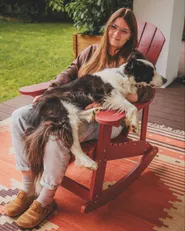 Sedia a dondolo da giardino ADIRONDACK Rosso_1179188