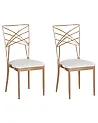 Set of 2 Dining Chairs GIRARD Metal Rose Gold