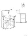 Tuinstoel set van 2 acaciahout donkerbruin/crèmewit CINE_810340