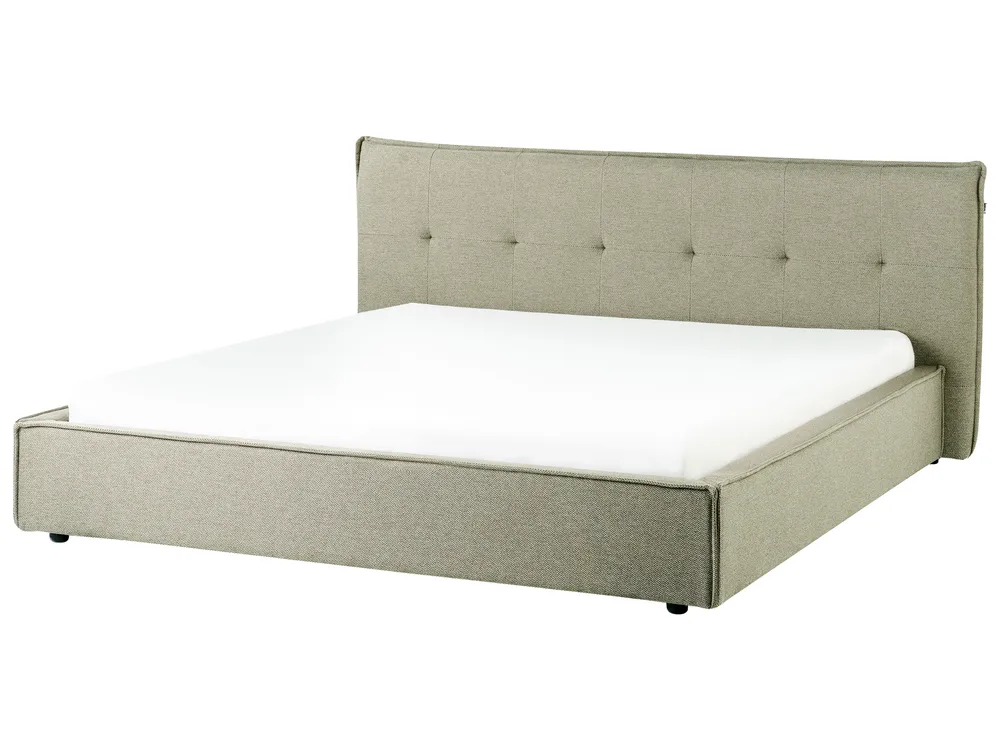 Waterbed Faux Linen LESTRE 180 x 200 cm (EU Super King) Green