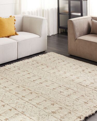 Hemp Area Rug 200 x 300 cm Beige SANAO