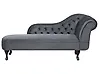 Right-Hand Chaise Longue NIMES Velvet Grey