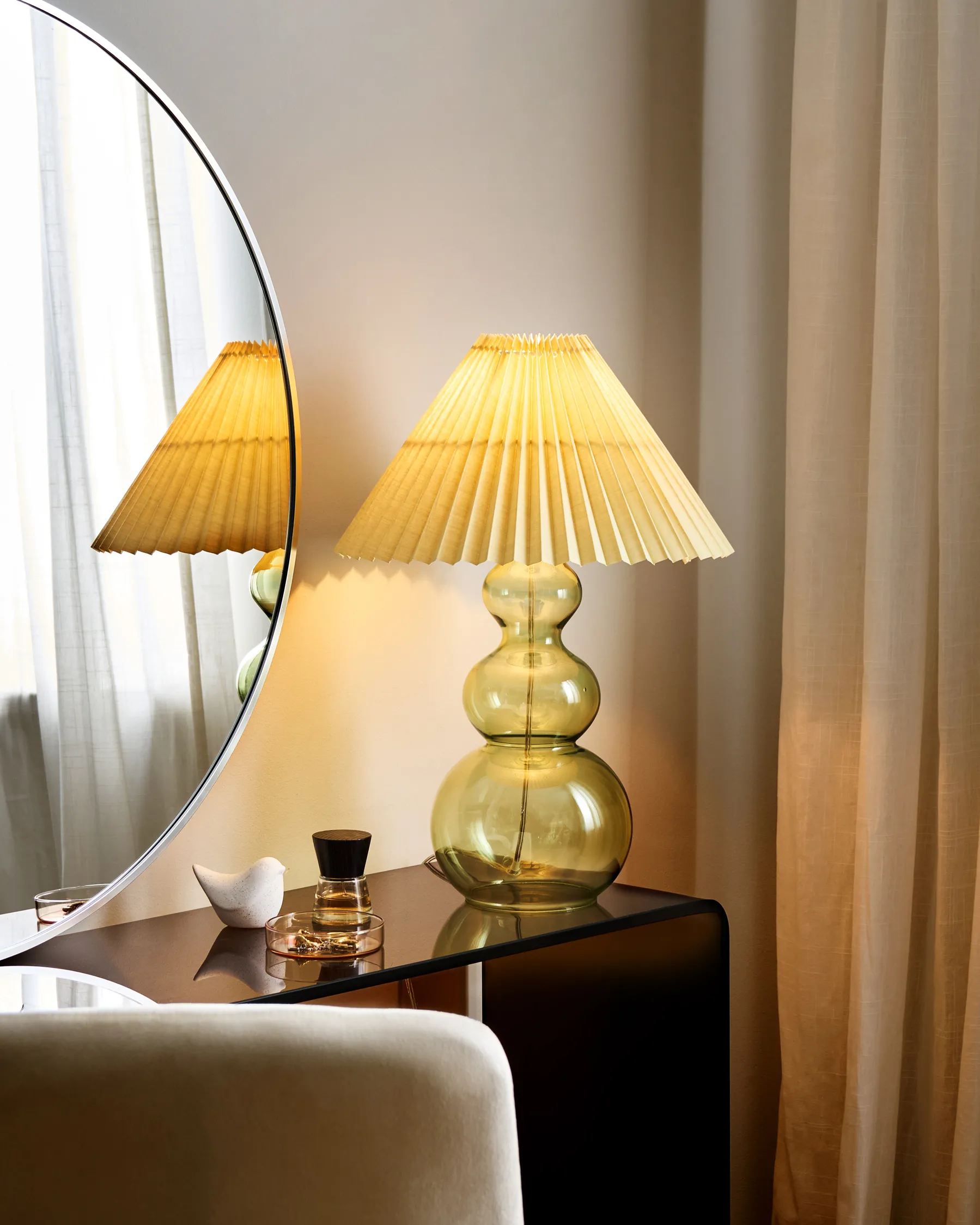 Table Lamp SENGWA Glass Green_1027448