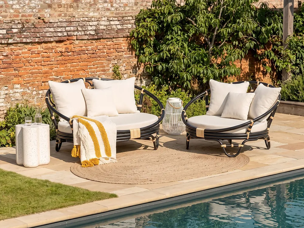 Garden Daybed ROSSANO Rattan Black_1155517