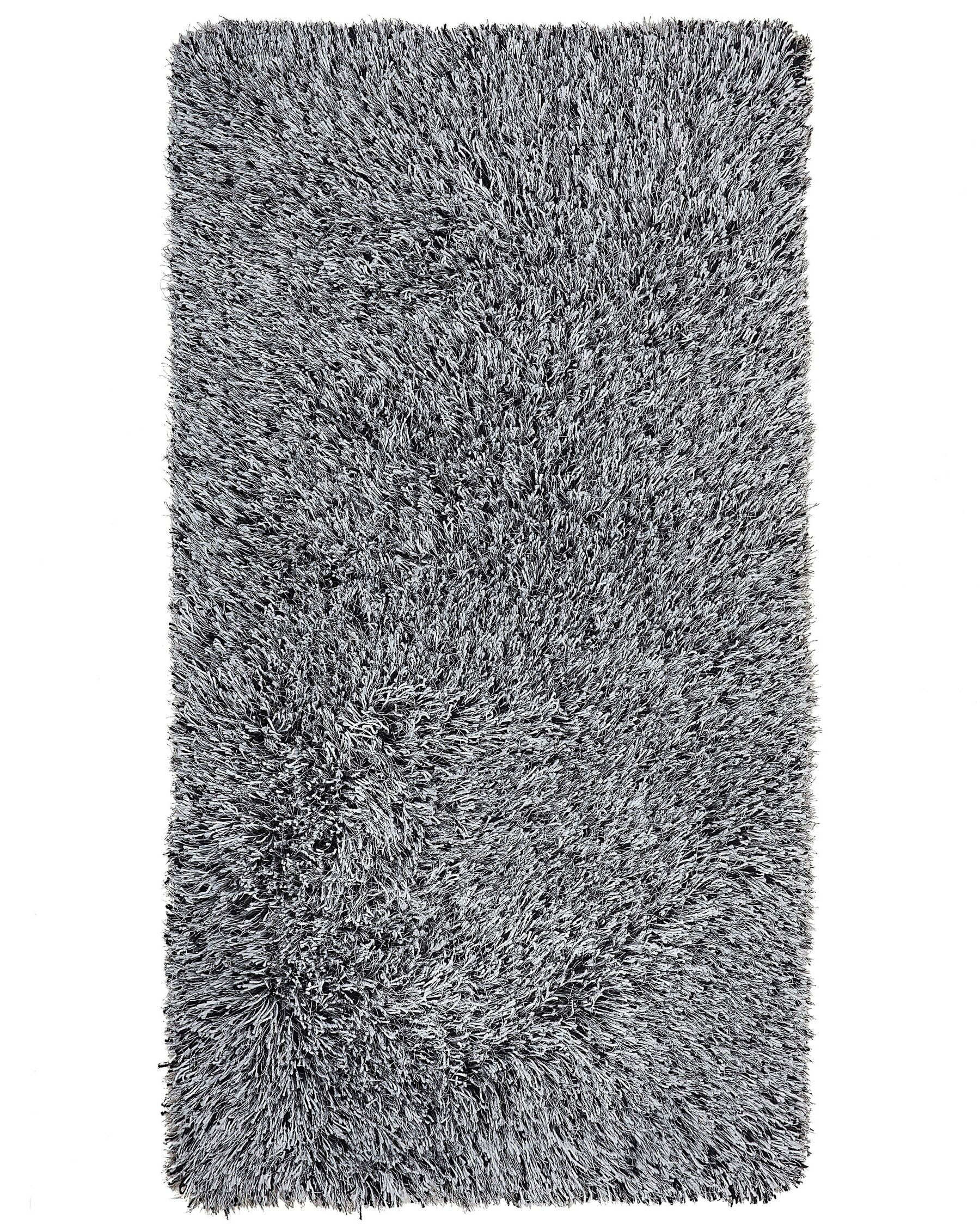 Shaggy Area Rug 80 x 150 cm Black and White CIDE_746798