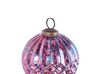 Set of 6 Glass Baubles Pink ASTRAL_899391