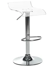 Set of 2 Bar Chairs NEUM Swivel Transparent_915158