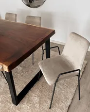 Set of 2 Dining Chairs JEFFERSON Velvet Taupe_933241
