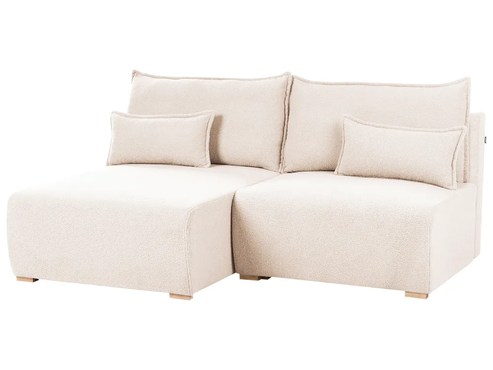 Divano angolare modulare NERBO Bouclé Beige Lato destro_1034666