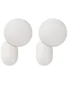 Set of 2 Wall Lamps HELME White