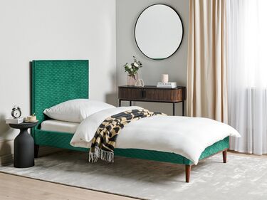 Velvet EU Single Size Bed Green BAYONNE