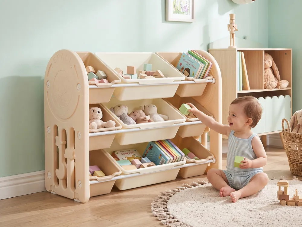 Toy Storage Organiser BINGARA 62 cm Beige