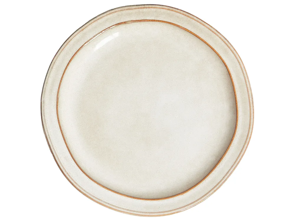 Set of 12 Dinnerware CHIVES Stoneware Light Beige_956462