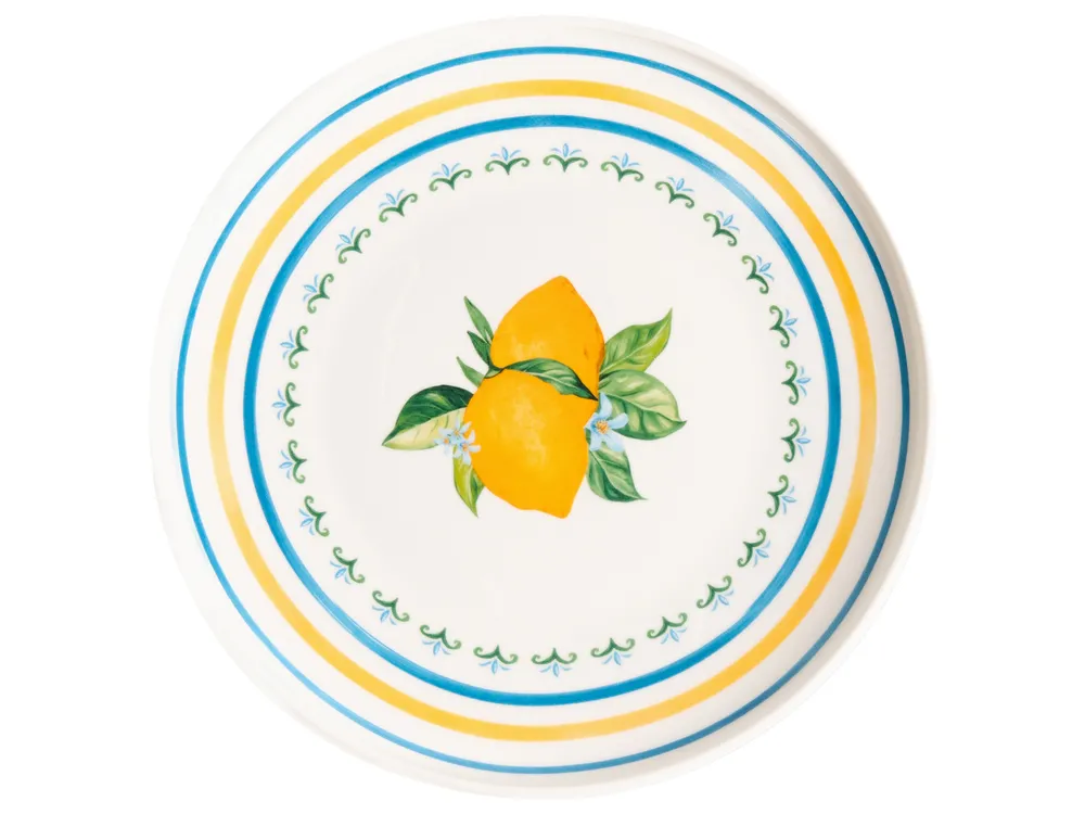Zastawa stołowa 24-częściowa TARRAGON Porcelana Biały/ zielony_1069207