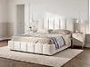 Ottoman Bed VAUVERT Fabric Off-White 160 x 200 cm (EU King Size)