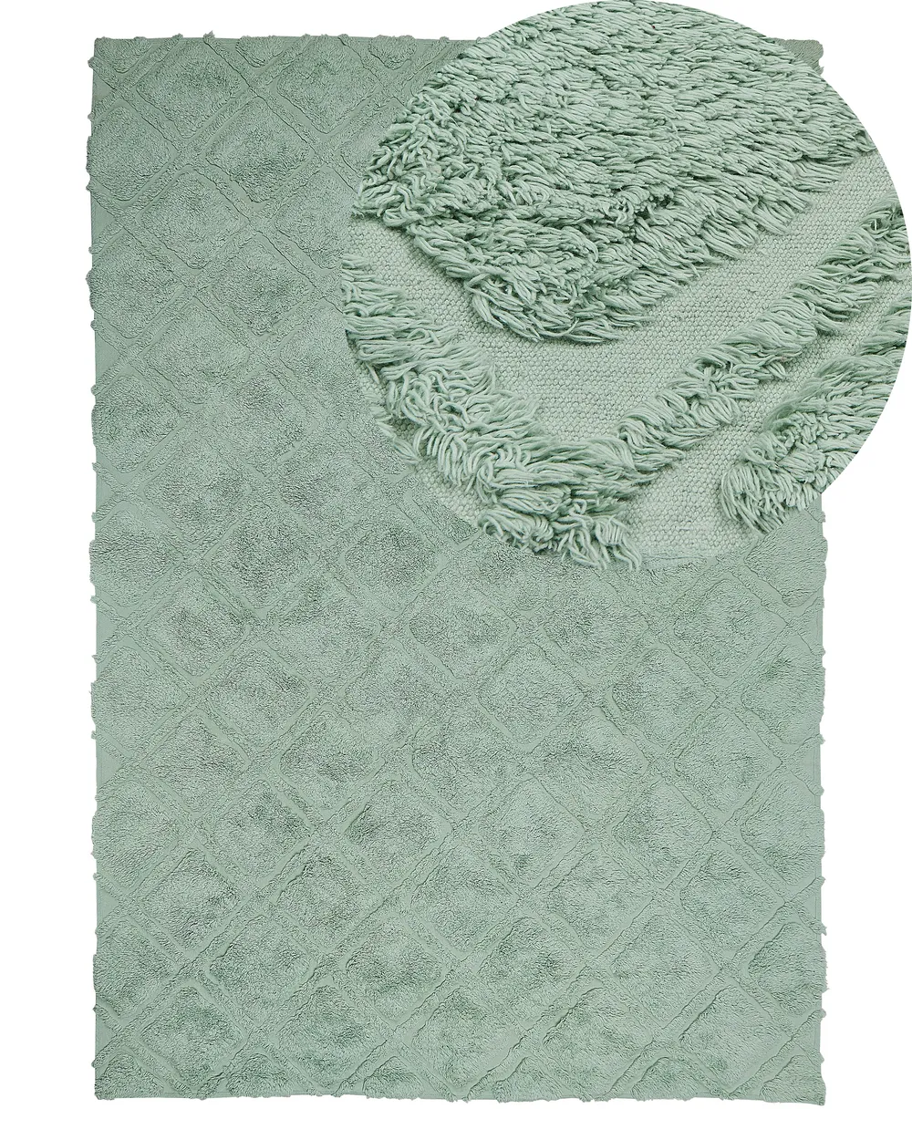 Dywan HATAY Jasnozielony 140 x 200 cm Bawełna