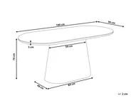 Dining Table LOCKHART Light Ash Wood 180 cm 90 cm_1003049