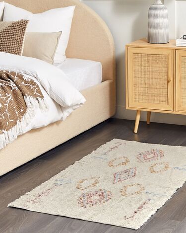 Cotton Area Rug 80 x 150 cm Beige BETTIAH