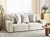 Sofa 3 Seater VISKAN Chenille Off-White