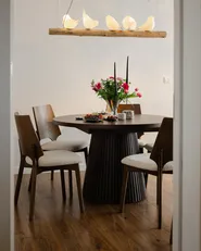 Extending Dining Table MOORE Dark Ash Wood 120/160 cm 120 cm_1072231