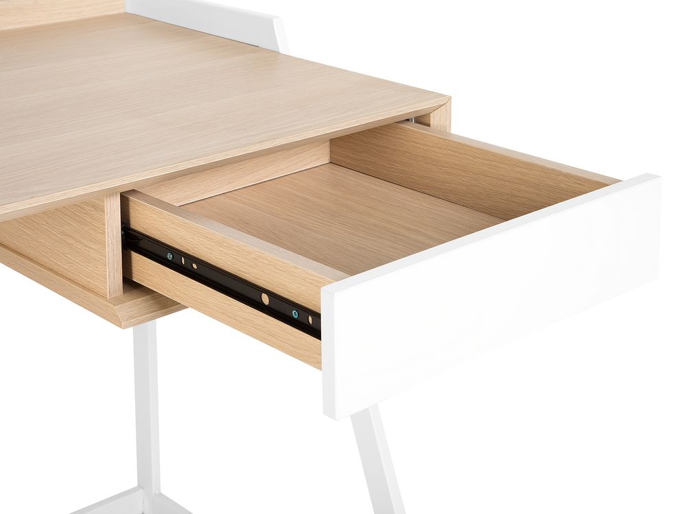 こめぽん様Desk Med 60×120 Home Office Desk QUITO White 120 cm 60 cm with Storage
