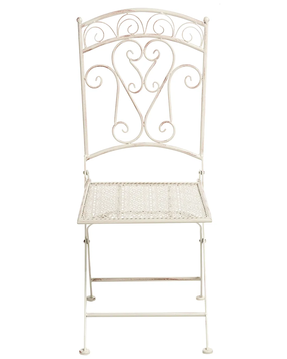 Set of 2 Garden Chairs JUINA Folding Metal Light Beige_1002389