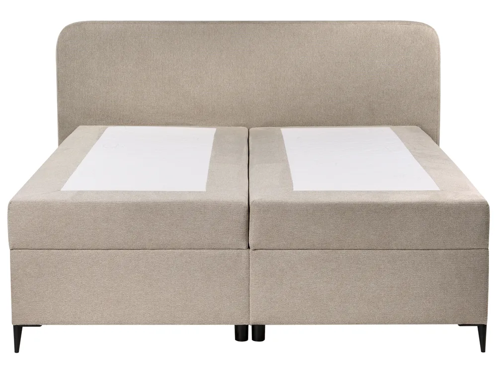 Divano letto con contenitore REGENT Tessuto Tortora 160 x 200 cm_1065380