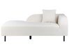 Right Hand Boucle Chaise Lounge White LE CRAU_923678