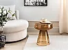 Side Table LAGUNA Glass Golden Brown
