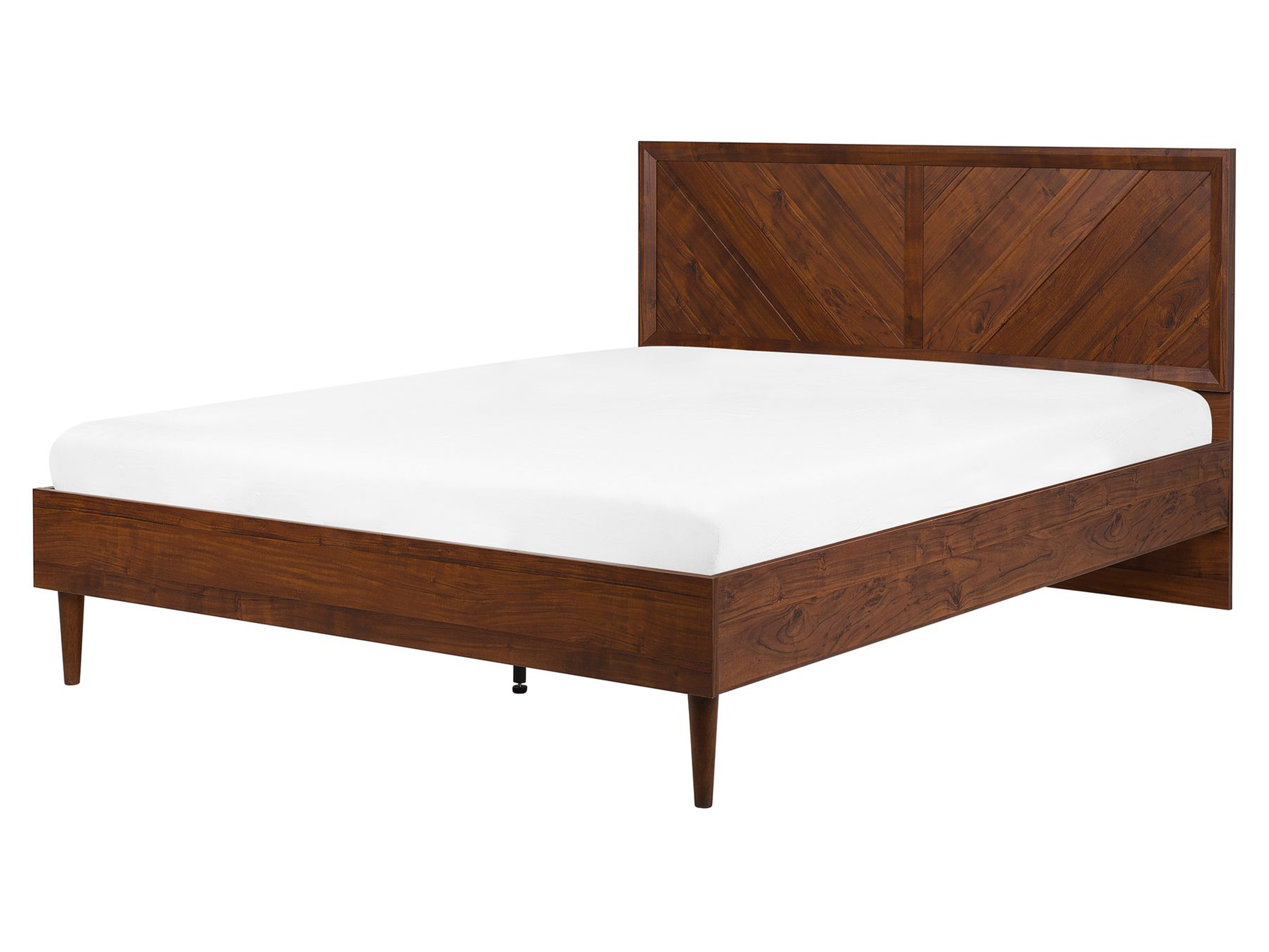 Bed hout donkerbruin 160 x 200 cm MIALET