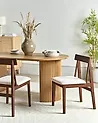 Conjunto de 2 sillas de comedor ISLE Madera Marrón/Beige