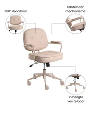 Bureaustoel PARAMUS Kunstleer Zandbeige_1072367