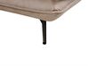 Left Hand Faux Suede Corner Sofa Light Brown GALLO_879280