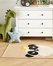Kids Rug BUNAN Beige 80 x 150 cm Cotton_1187499