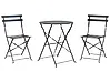 Bistro Set Folding FIORI Metal Black