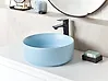 Countertop Basin GUDAR ⌀ 370 mm Ceramic Blue
