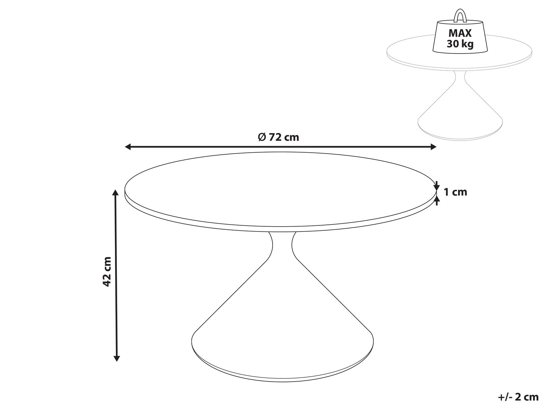 Ceramic Coffee Table Black HAIWEE_966034 Ceramic Coffee Table Black HAIWEE_966034