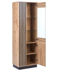 Witryna ze szklaną gablotą MANAIA 60 cm Brązowy_1067661