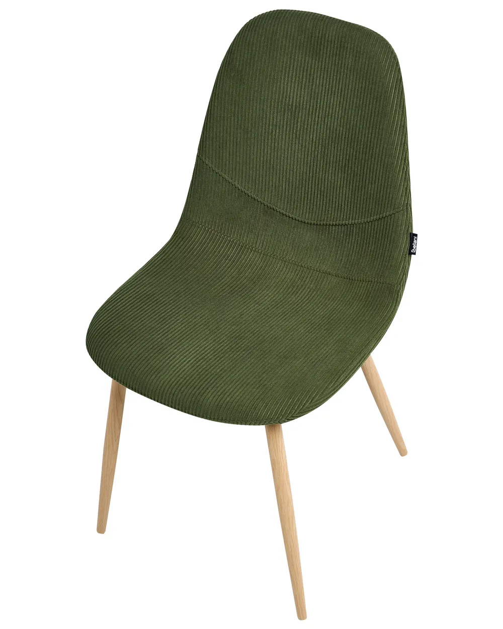 Set di 2 sedie da pranzo HILDEN Velluto a coste Verde_995206